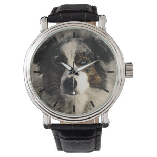 Montre Belle berger australien personnalisée