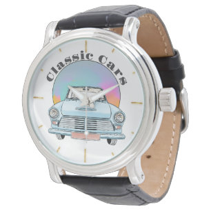 Montre Belle Bleue Retro Classic Car