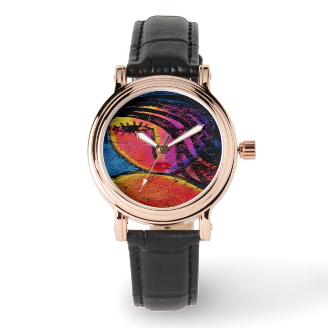 Montre Belle fille Art Abstrait à porter (Recto)