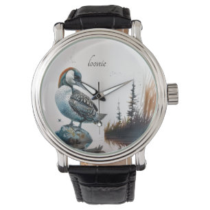 Montre belle laine sur l'eau en aquarelle