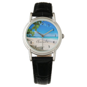 Montre Belle plage tropicale ensoleillée Photo