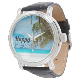 Montre Belle Plage Tropicale Mon Endroit Heureux