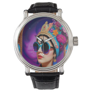 Montre Belle princesse avec lunettes de soleil
