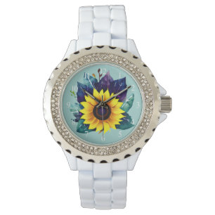 Montre Belle tournesol simple ouvert