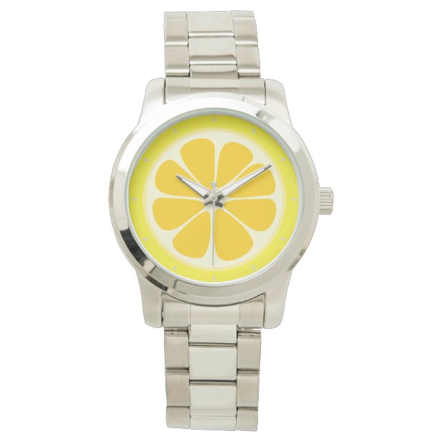 Montre Belle tranche de fruits tropicaux Citrons de Citro (devant)