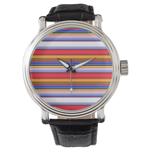 Montre Belles bandes magiques colorées (devant)