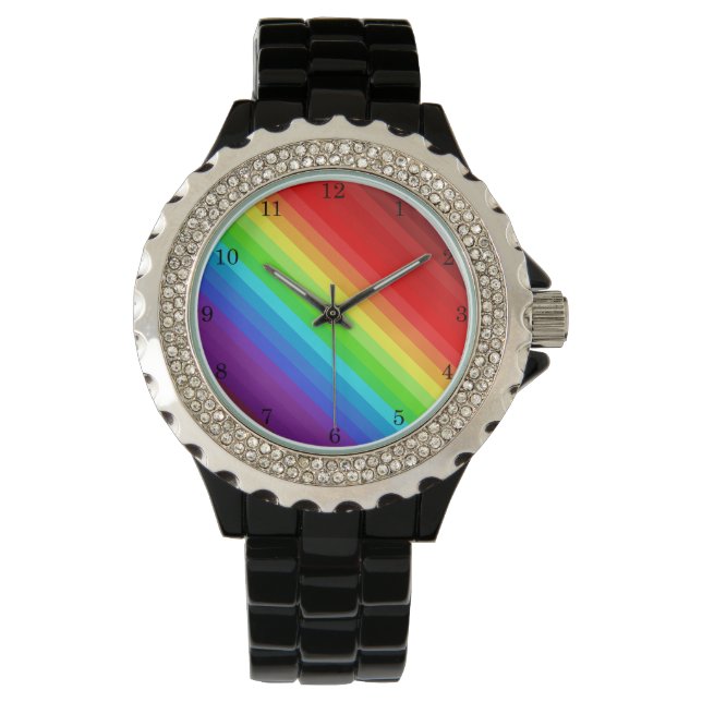 Montre Belles couleurs arc-en-ciel (devant)