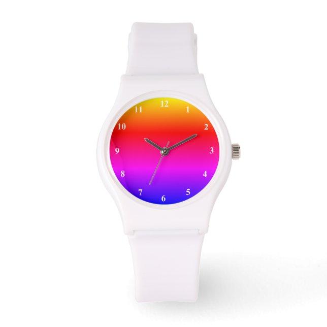 Montre Belles couleurs arc-en-ciel (Recto)