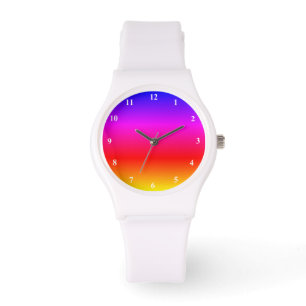 Montre Belles couleurs arc-en-ciel -
