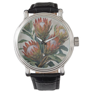 Montre Belles fleurs de Protea d'Afrique du Sud
