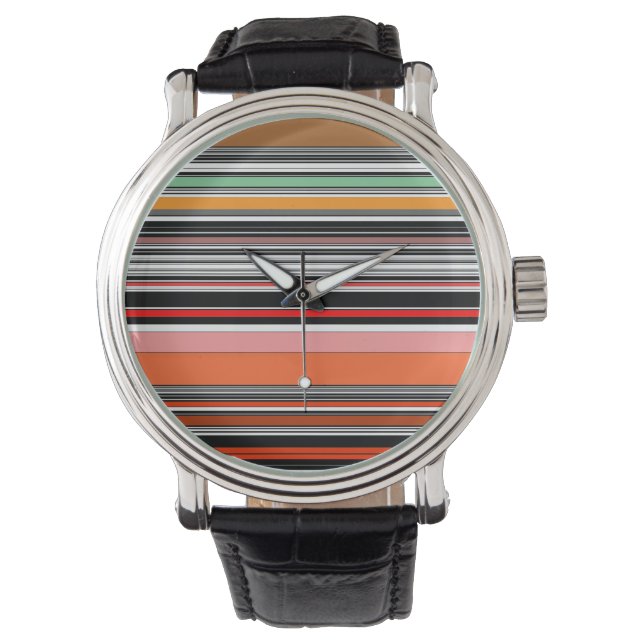 Montre Belles rayures colorées (devant)