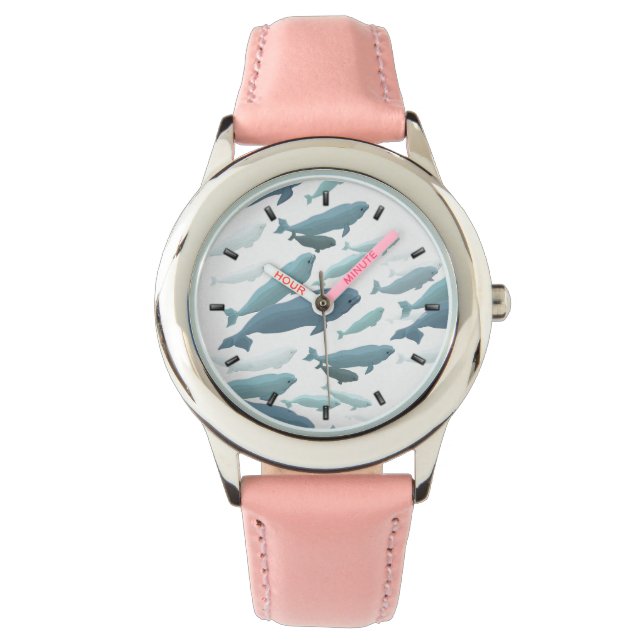 Montre Beluga Whale Watch mignonne Baby Beluga Wrist Watc (devant)