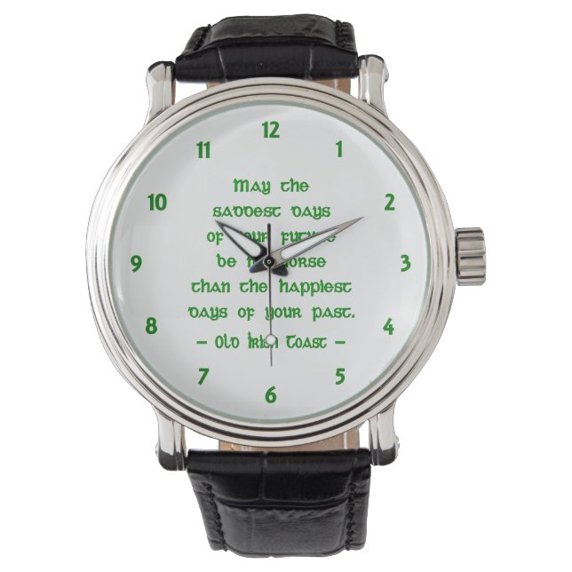 Montre Bénédiction Irlandaise Que les Jours les Plus Tris (devant)