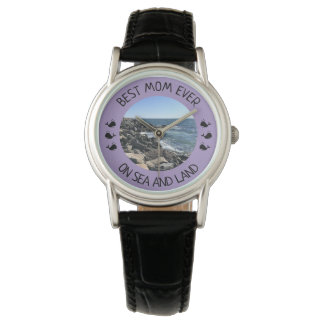 Montre Best Mom Ever Blue Ocean Photo
