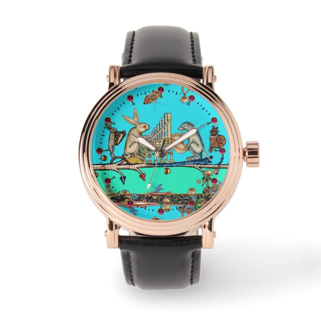 Montre BESTIAIRE MÉDIÉVAL FAISANT DE LA MUSIQUE, Lapin, B (Recto)