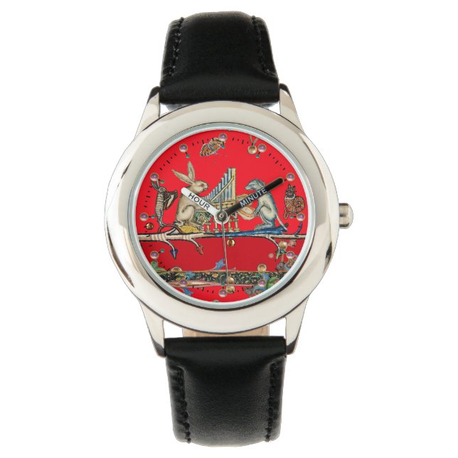 Montre BESTIAIRE MÉDIÉVAL FAISANT DE LA MUSIQUE, Lapin, R (devant)