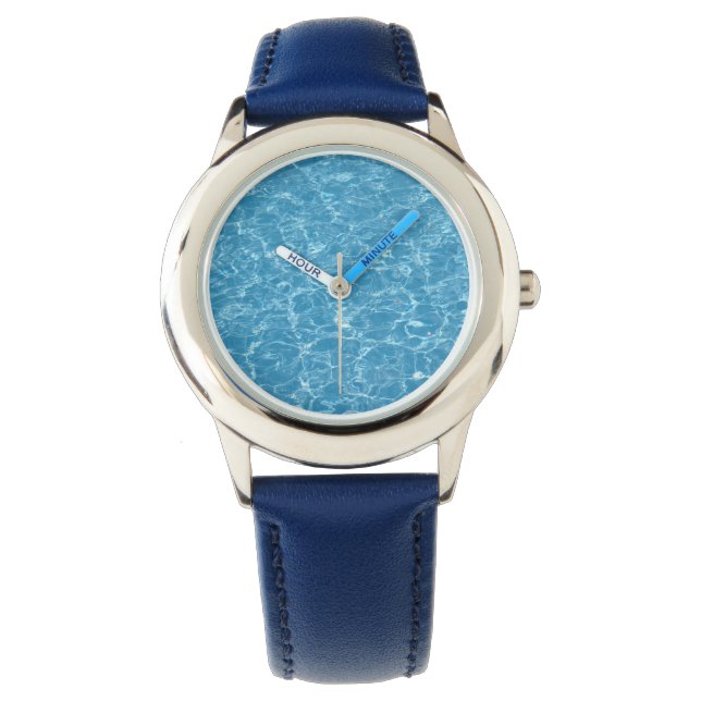 Montre Bezel de piscine avec chiffres bleus (devant)