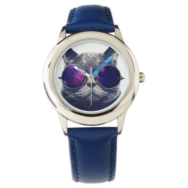 Montre Bezel personnalisé avec numéros bleus (devant)