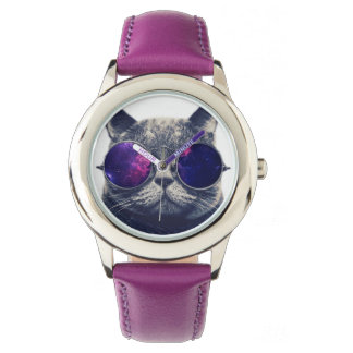 Montre Bezel personnalisé avec rubans violets