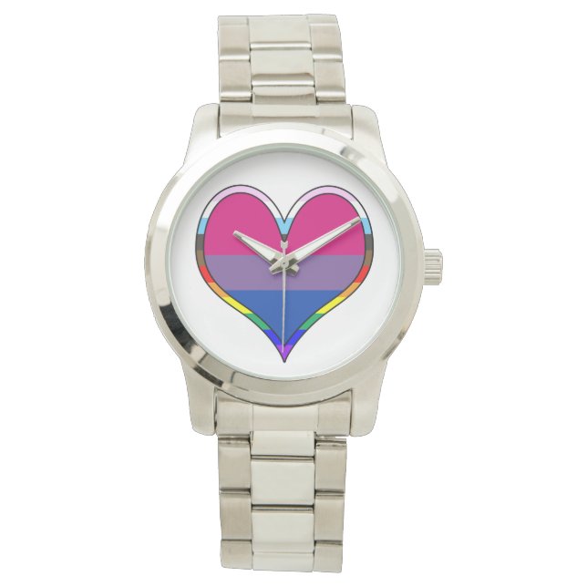 Montre Bi Pride Heart Watch (devant)