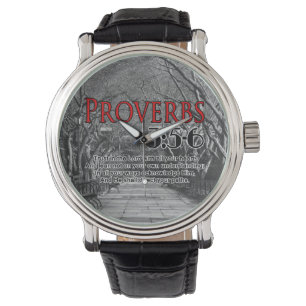 Montre Bible chrétienne Verse Proverbes 3:5-6 Religieux