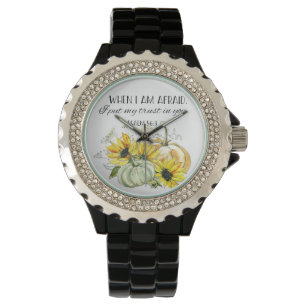 Montre Bible Verse Psaume Tournesol Watch