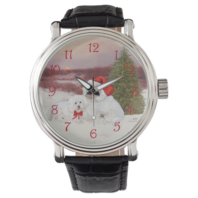 Montre Bichon Frise Noël (devant)