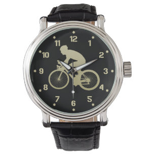 Montre Bicycliste Silhouette Or