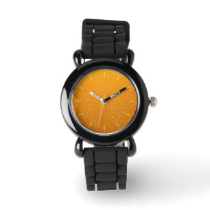 Montre Bièrre avec fond artistique à petites bulles