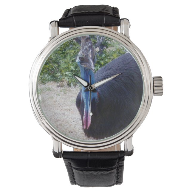 Montre Big Blue Cassowary Bird, (devant)