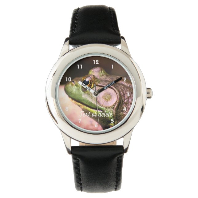Montre Big Old Bullfrog Visage Nature Personnalisé (devant)