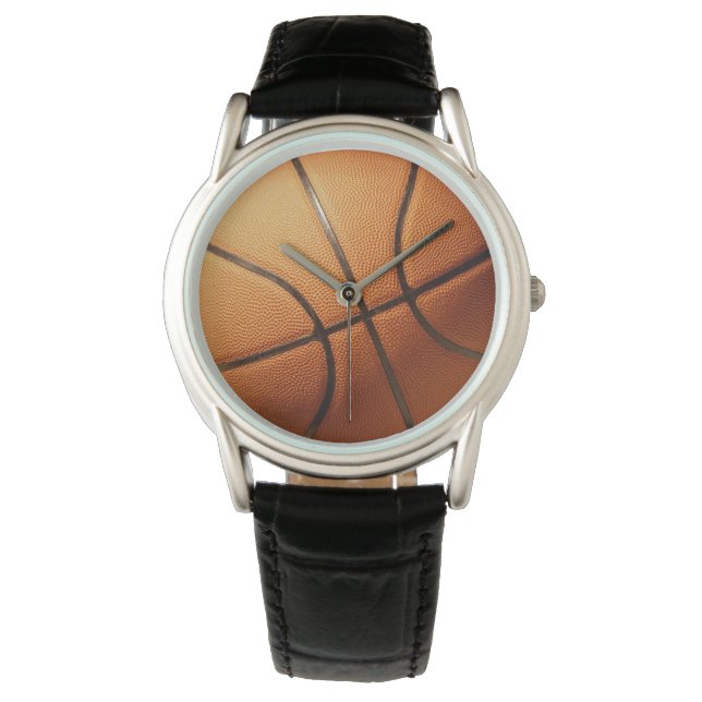 Montre Big Round Orange Basket Traditionnel, (devant)