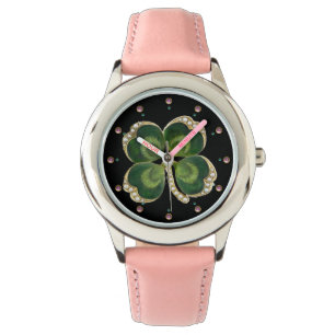 Montre Bijou Shamrock Gold Saint Patrick avec perles