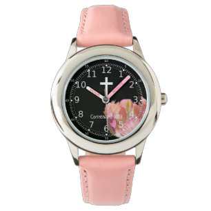 Montre Bijoux chrétiens pour femmes et filles - Fleur