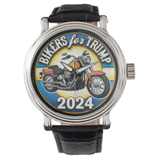 Montre Bikers Pour Trump 2024 - Cyclisme Patriotique (devant)