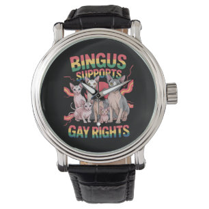 Montre Bingus soutient les droits gays Sphynx Cat Fierté