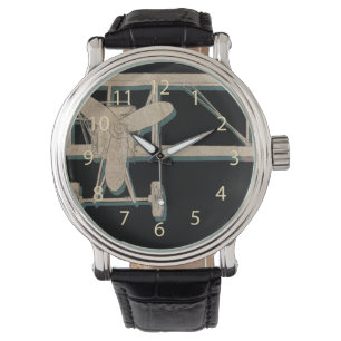 Montre biplan vintage - aviateur