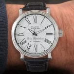 Montre Birthday Name, Age, and Date Commemoration<br><div class="desc">18th birthday watch. I watch that celebrates someone's birthday with the age date and also the name of the recipient. A lovely gift that will be cherished for ages. 18th birthday gift watch.</div>