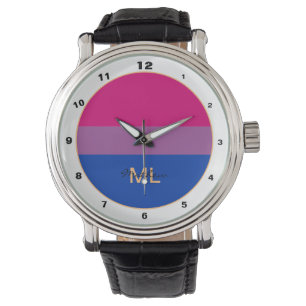 Montre Bisexual Flag & Pride community / monogrammed flag