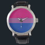 Montre Bisexual pride<br><div class="desc">Drapeau de la Fierté bisexuelle. Grands cadeaux pour les bisexuels et les idées cadeaux LGBT.</div>