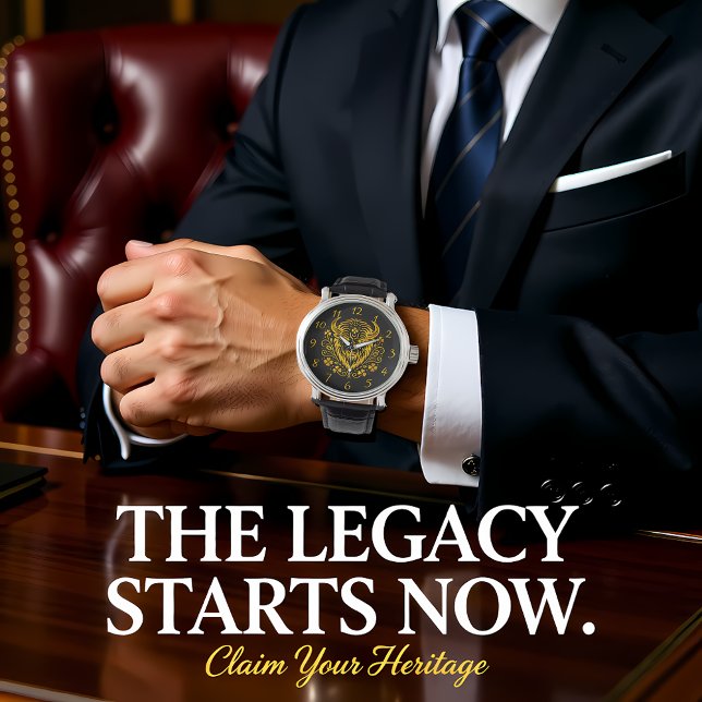 Montre Bison Or Au Design Floral (Créateur téléchargé)