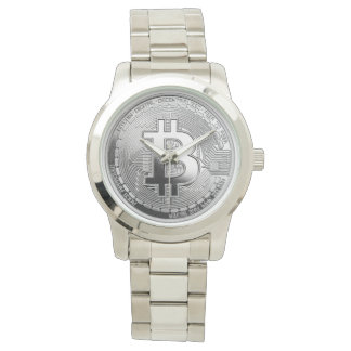 Montre bitcoin argent