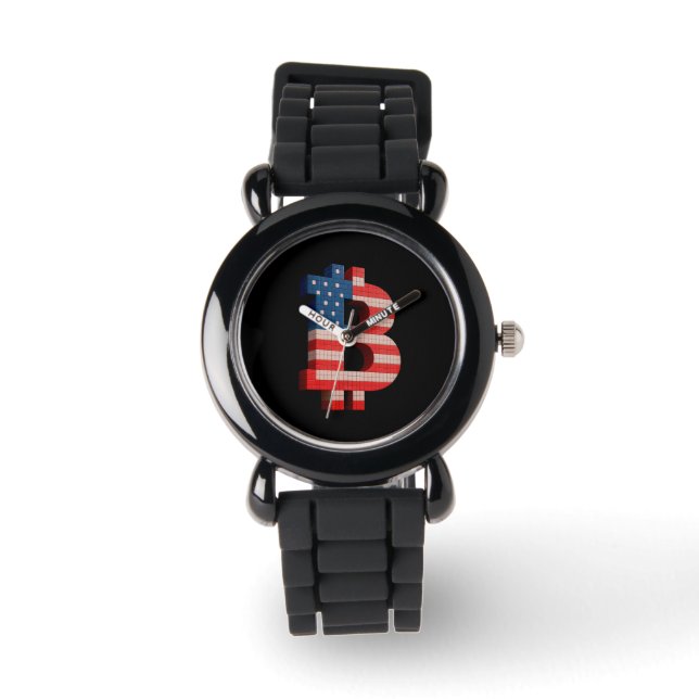 Montre Bitcoin États-Unis Pixel ₿ (Recto)