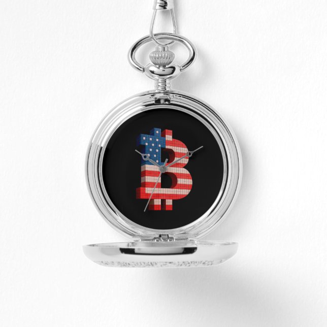 Montre Bitcoin États-Unis Pixel ₿ (Recto)