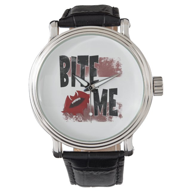 Montre Bite me - Citation Cool - Halloween - Bat (devant)