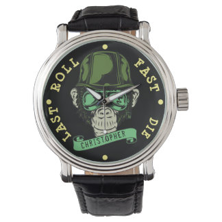 Montre BJJ Ajouter Votre Nom Roll Fast Die Dernier
