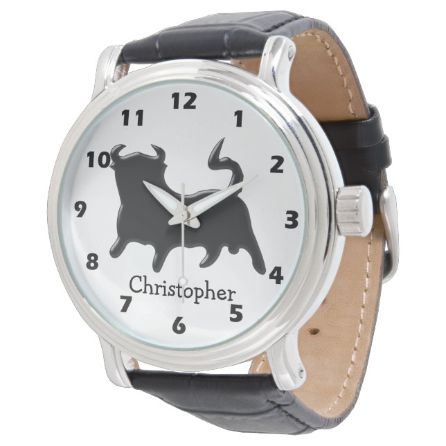 Montre Black Bull Design Wistwatch (Incliné)