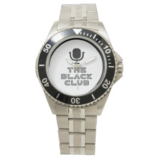 Montre Black Club en acier inoxydable avec logo no