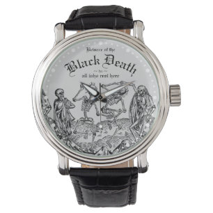 Montre Black Death Dancing Skeletons gothique Macabre