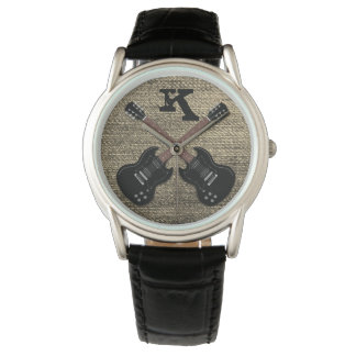 Montre Black Electric Guitares Single Initial Son